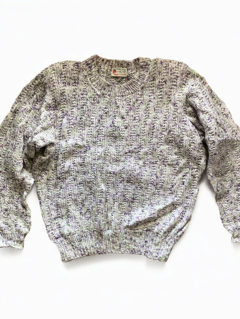 Vintage Shigeko Kadowaki Hand-Made 3D Textured Knit Sweater – Coogi Style Pullov